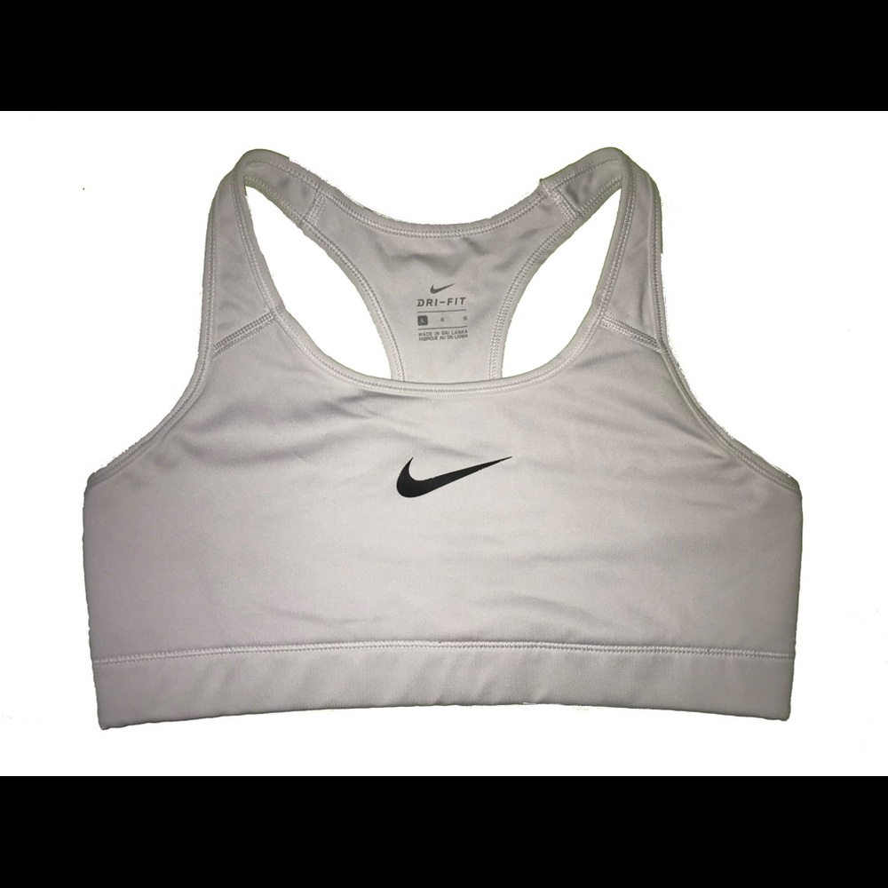 📦 White Nike Victory Compression Sports Bra